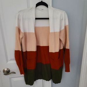 Color block cardigan